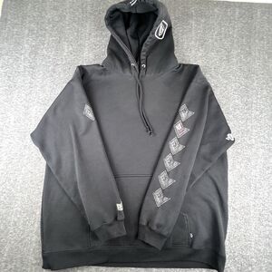 Volcom Iconic Stone Hoodie Mens XL Black Zip Up Fleece Lined Skateboarding Surf